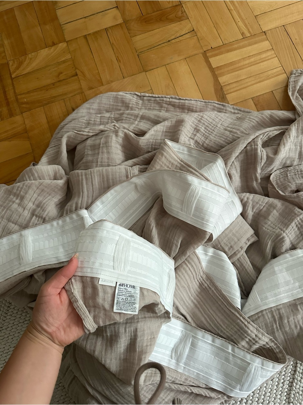 PremiumSold Out H&M Taupe Curtain Muslin